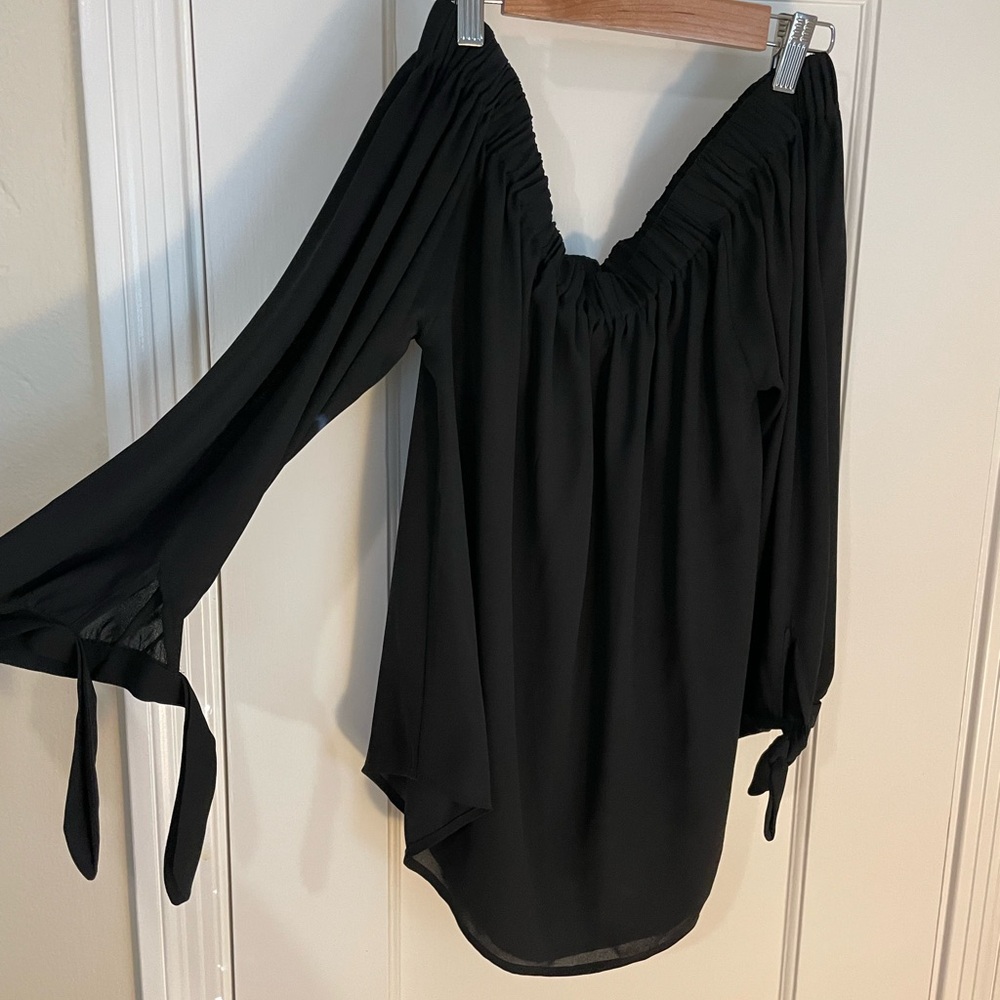 Express Black Off the Shoulder Blouse